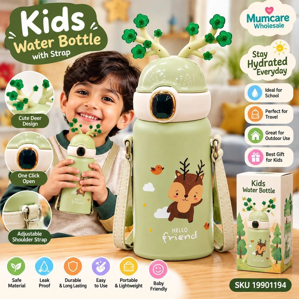 Cute Bear steel waterbottle 2