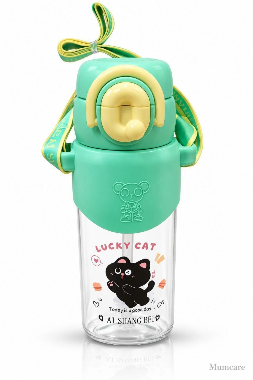 Plastic lucky cat waterbottle 1