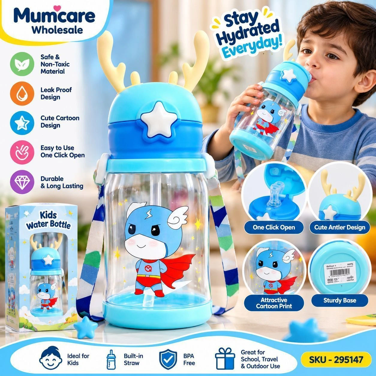 Plastic kids waterbottle 2