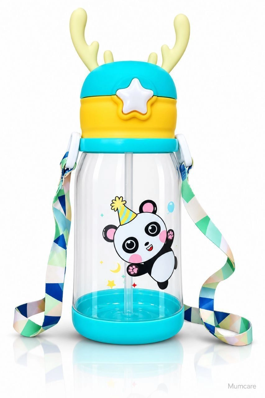 Plastic panda water bottle 1