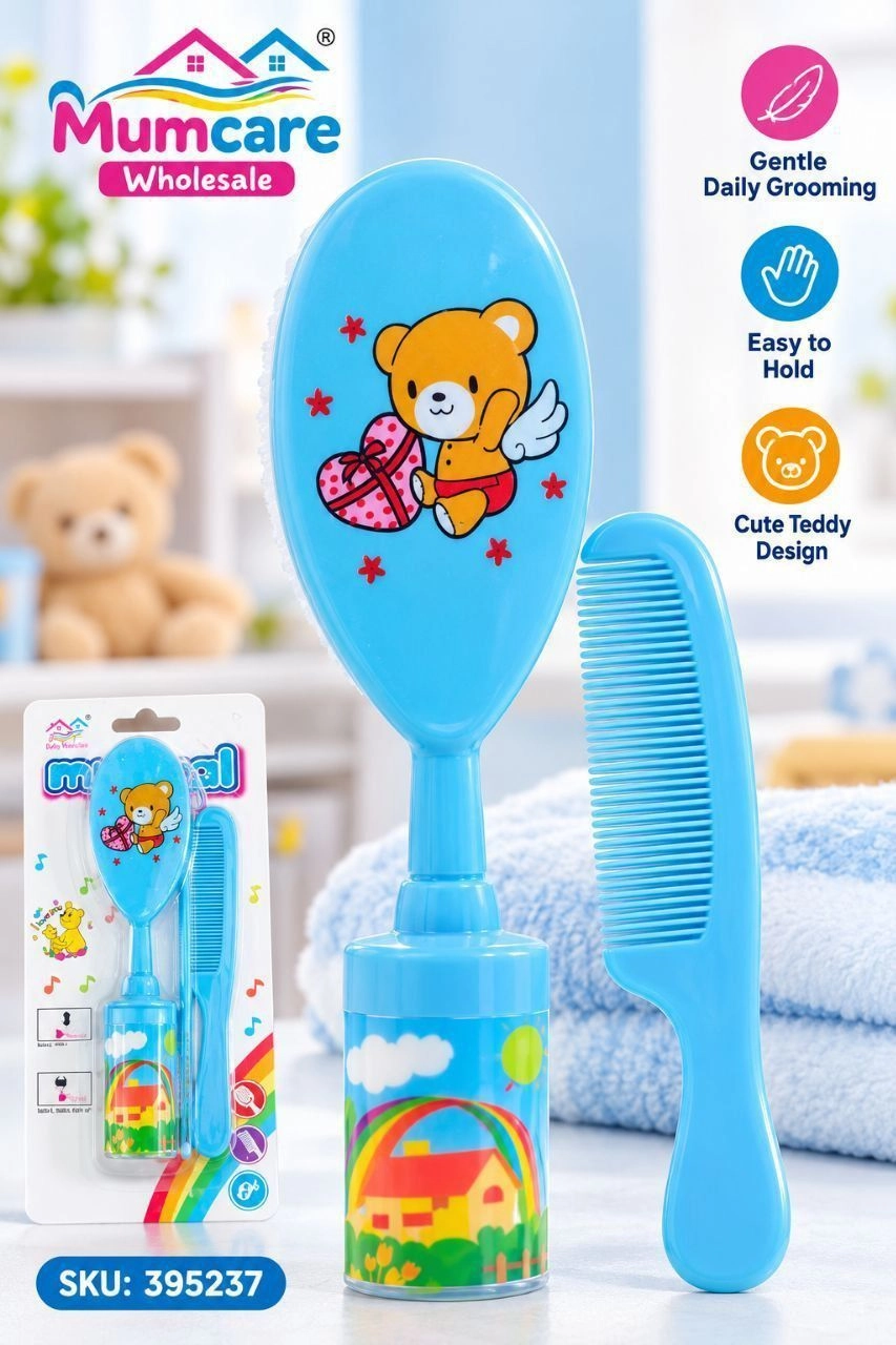 Comb & brush set blue 2