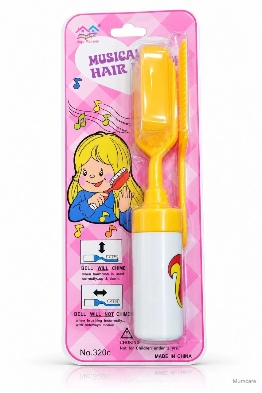 Comb & brush set yellow 2