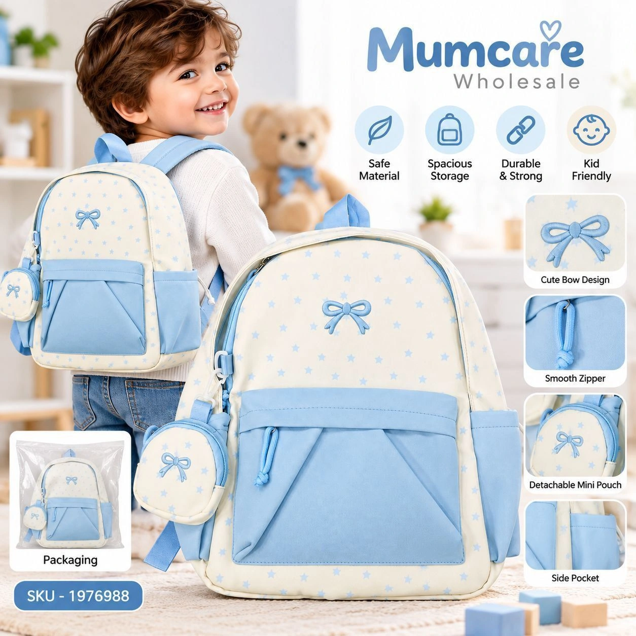 Kid's cutie blue colour bag 2