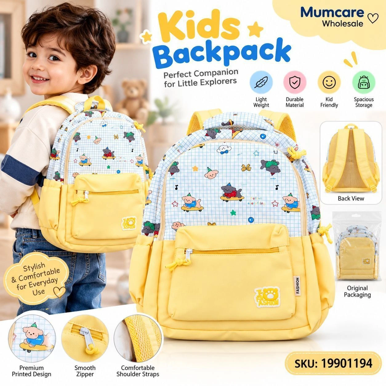 Kid's premium Yellow backpack 2
