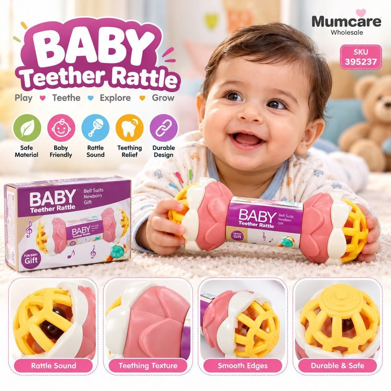 Baby teether rattle 2
