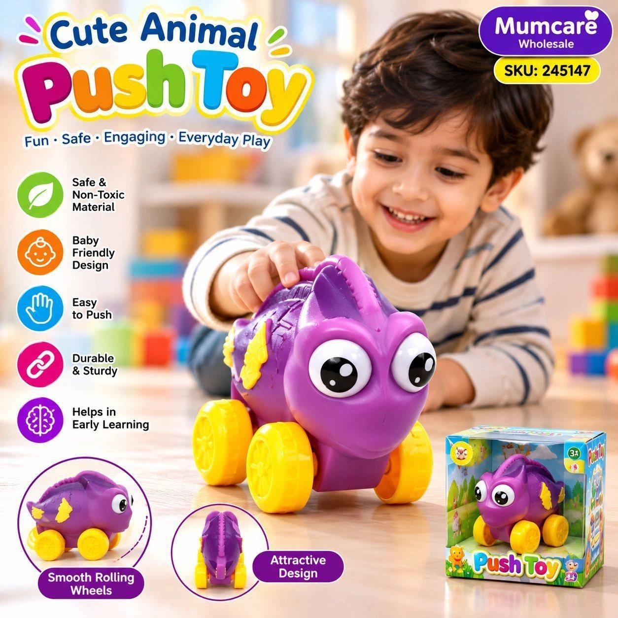 Cute animals mini toy car 2