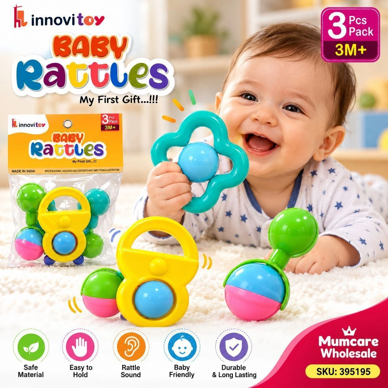 Mini rattle toys set 2