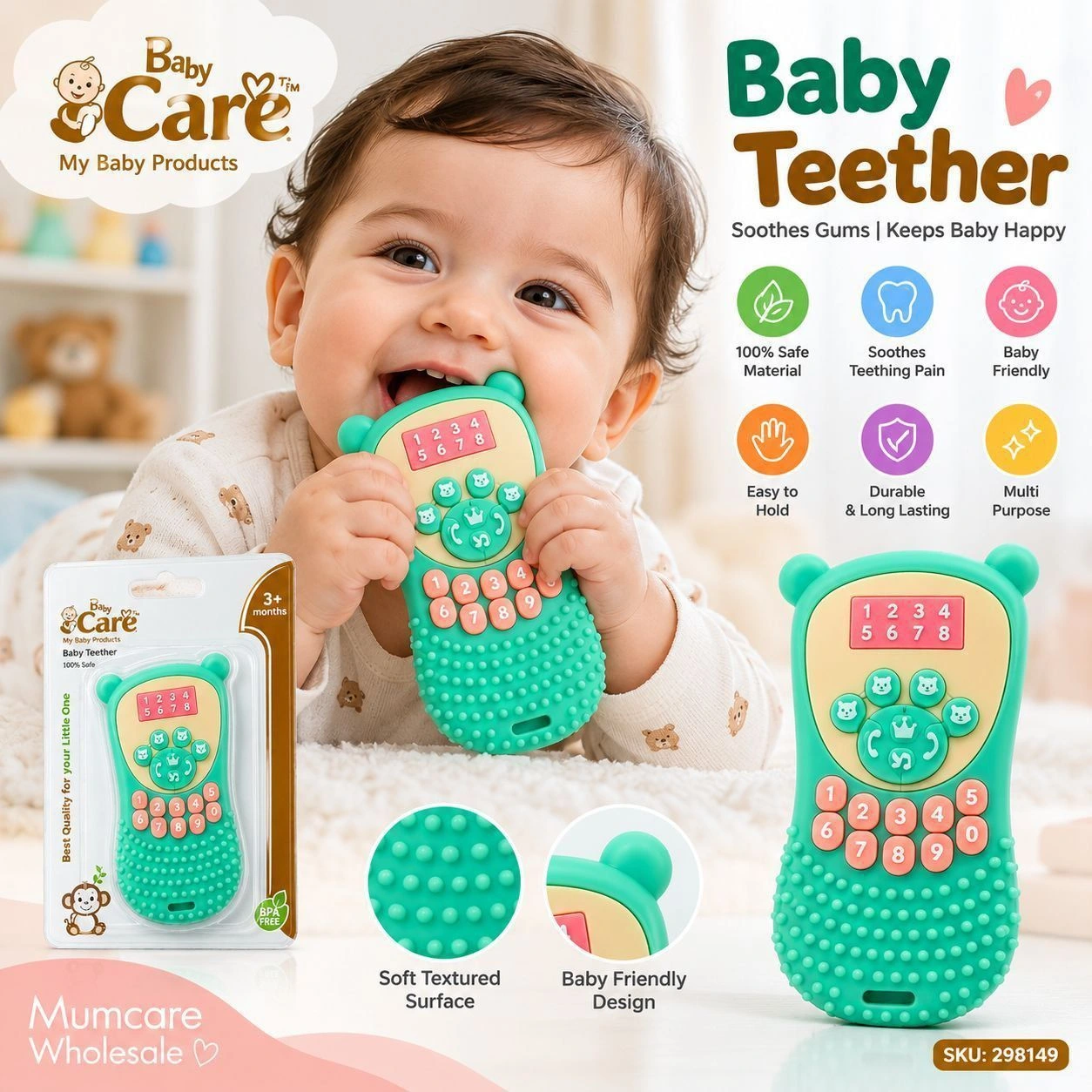 Baby phone style teether 2
