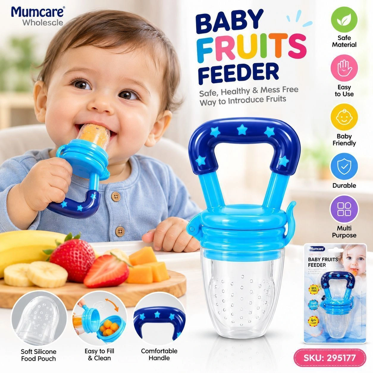 Baby fruit feeder blue 2