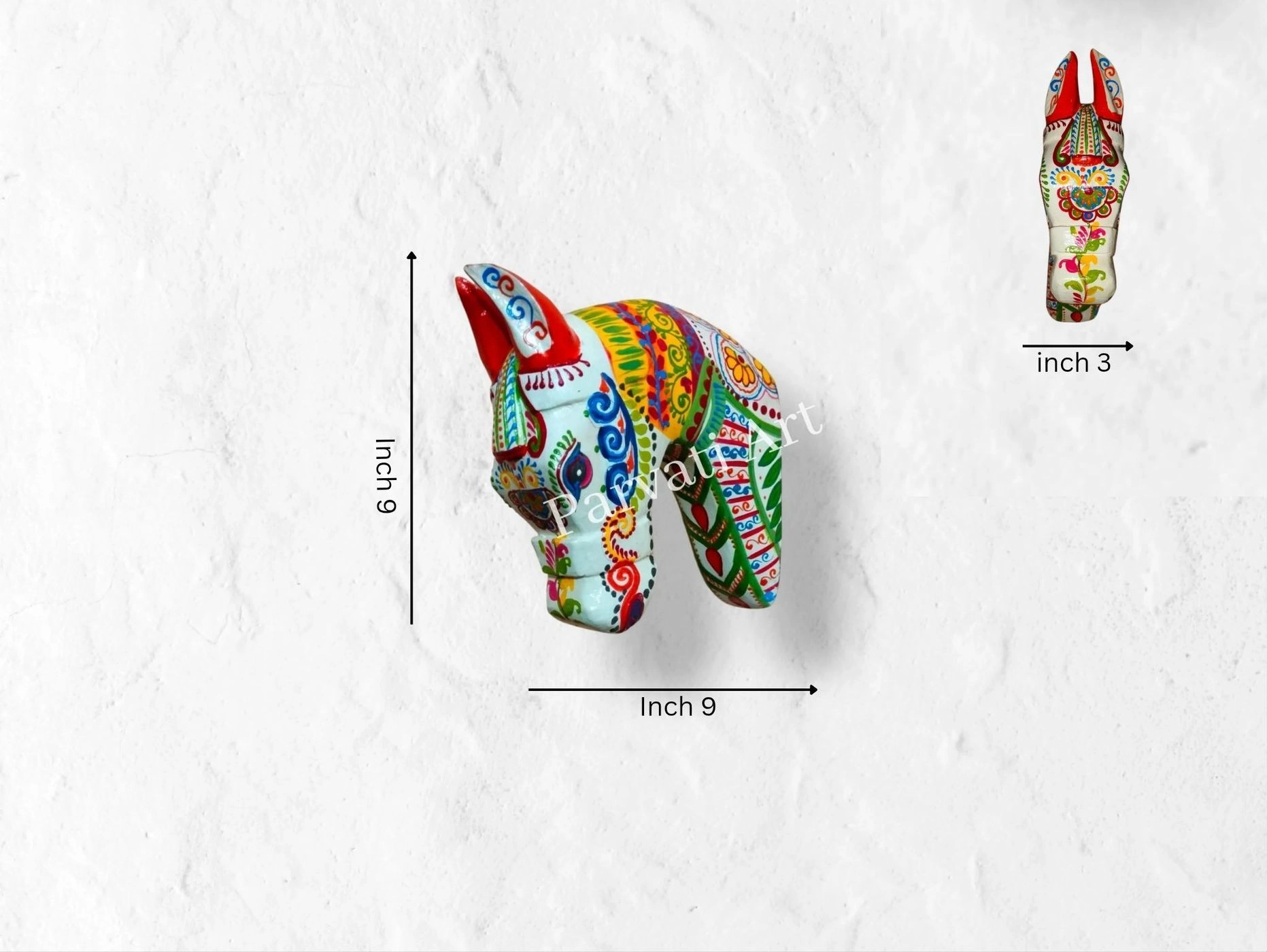 Wood wall hand-painted horse head 2