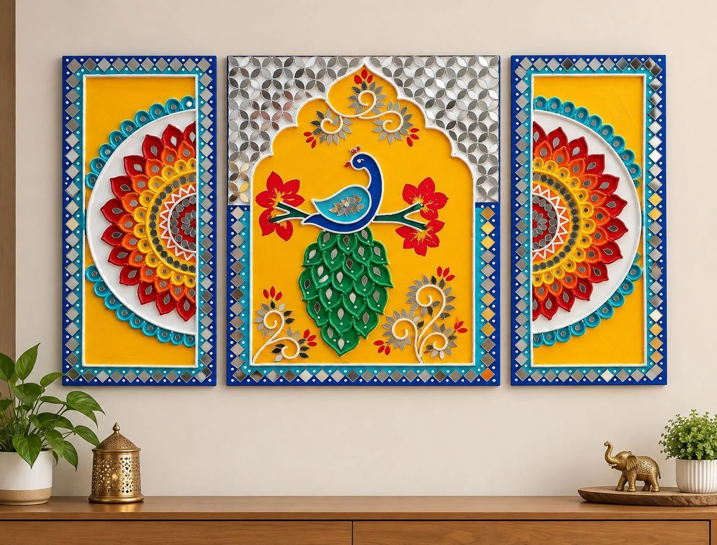 Lippen art Wall Peacock set 🦚 1
