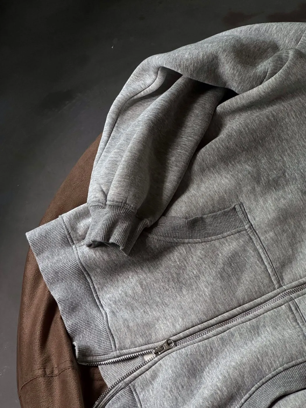 Northline Dual Hood Grey Hoodie 2