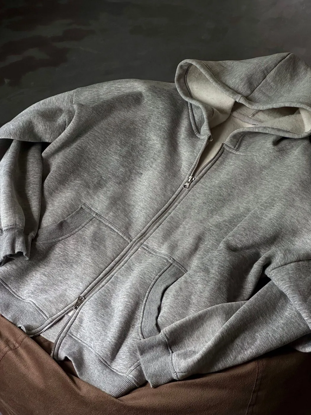 Northline Dual Hood Grey Hoodie 7
