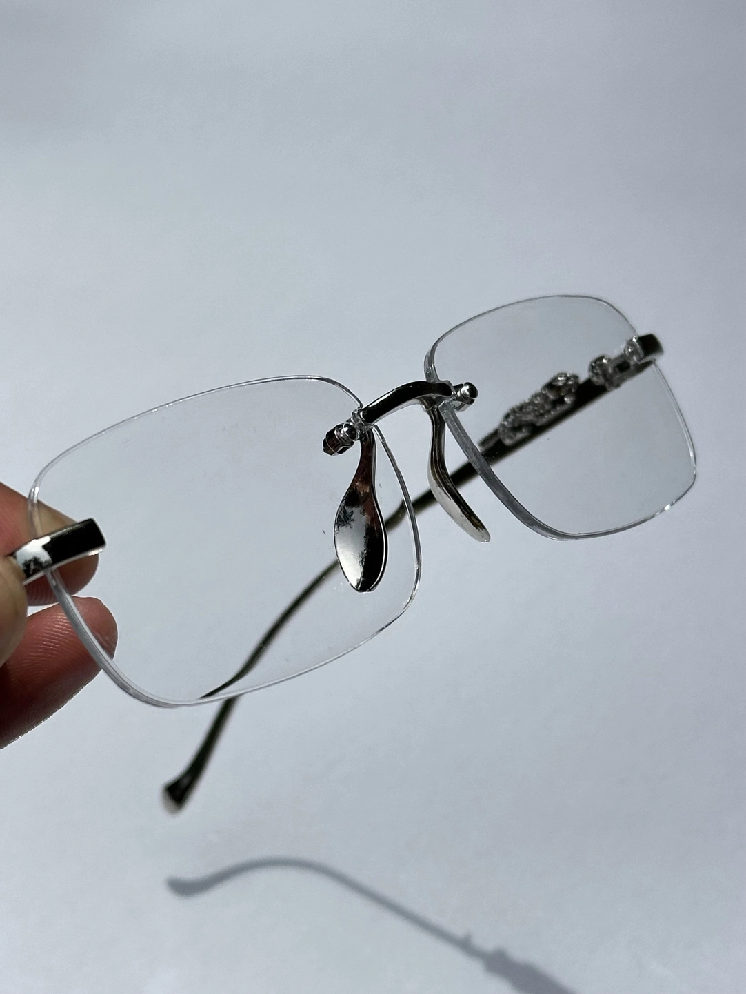 Chrome Rimless Glass 2
