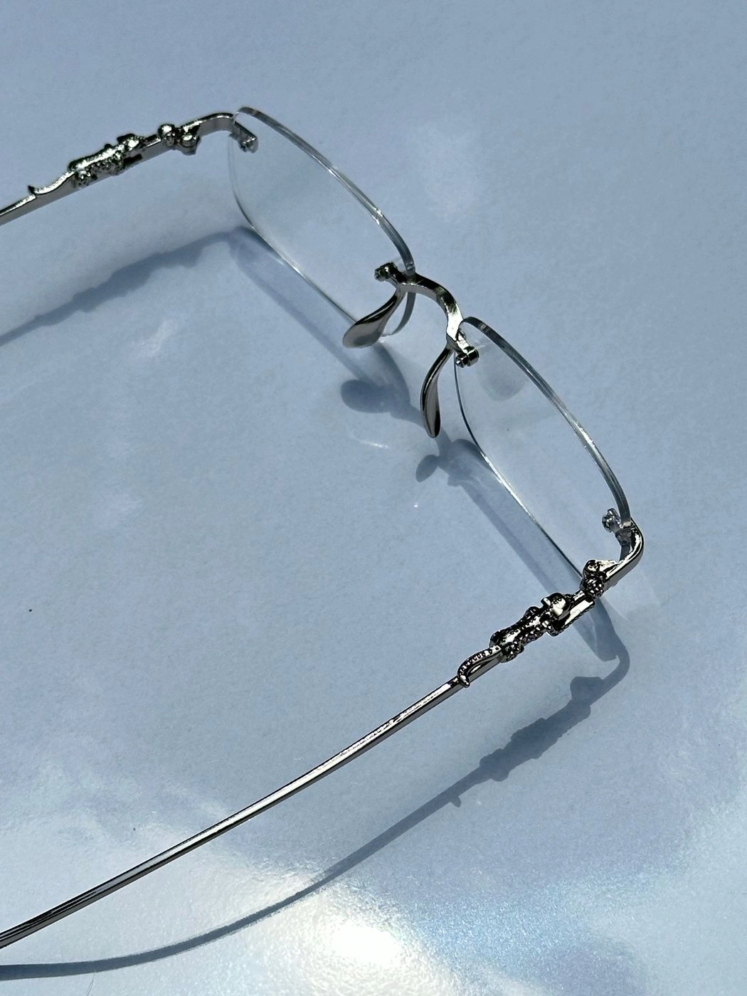 Chrome Rimless Glass 4