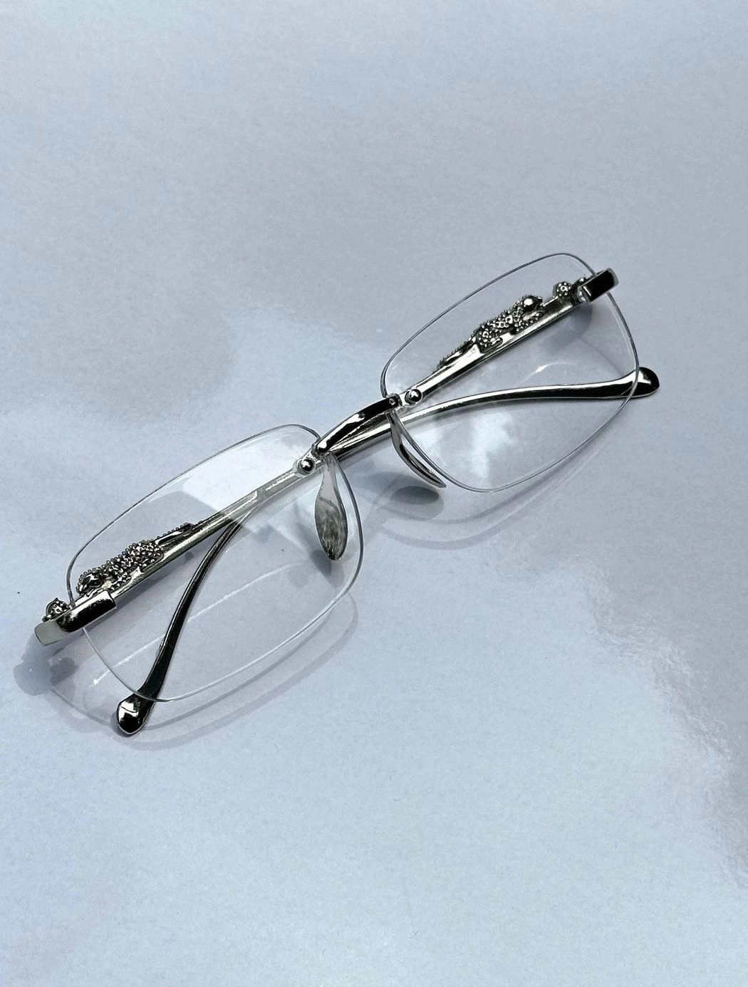 Chrome Rimless Glass 1