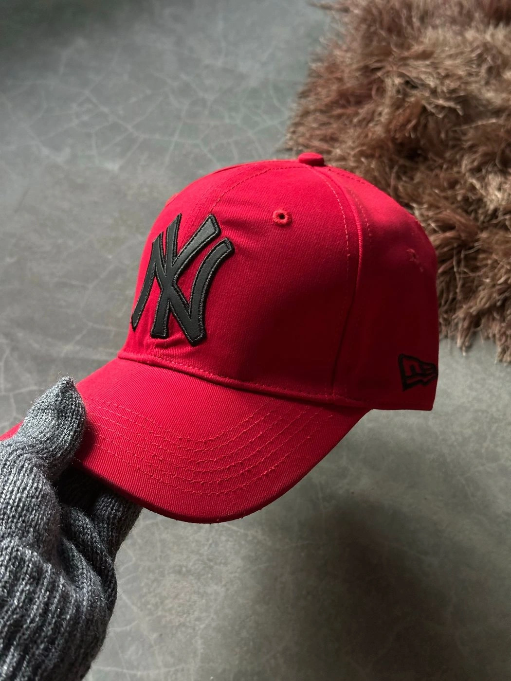 NY Crimson Serpent Red Fitted Cap 5