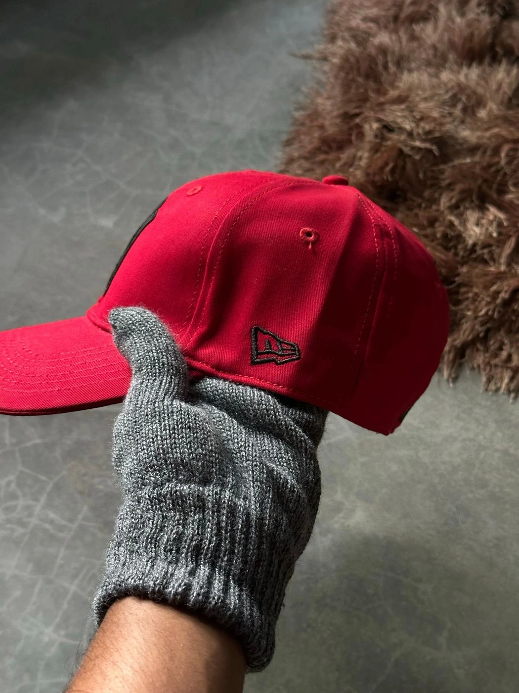 NY Crimson Serpent Red Fitted Cap 3