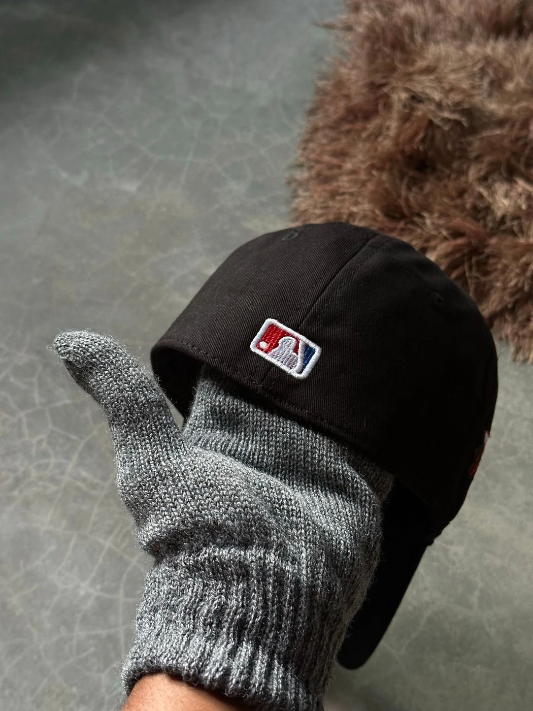 NY Crimson Fire Black Fitted Cap 4