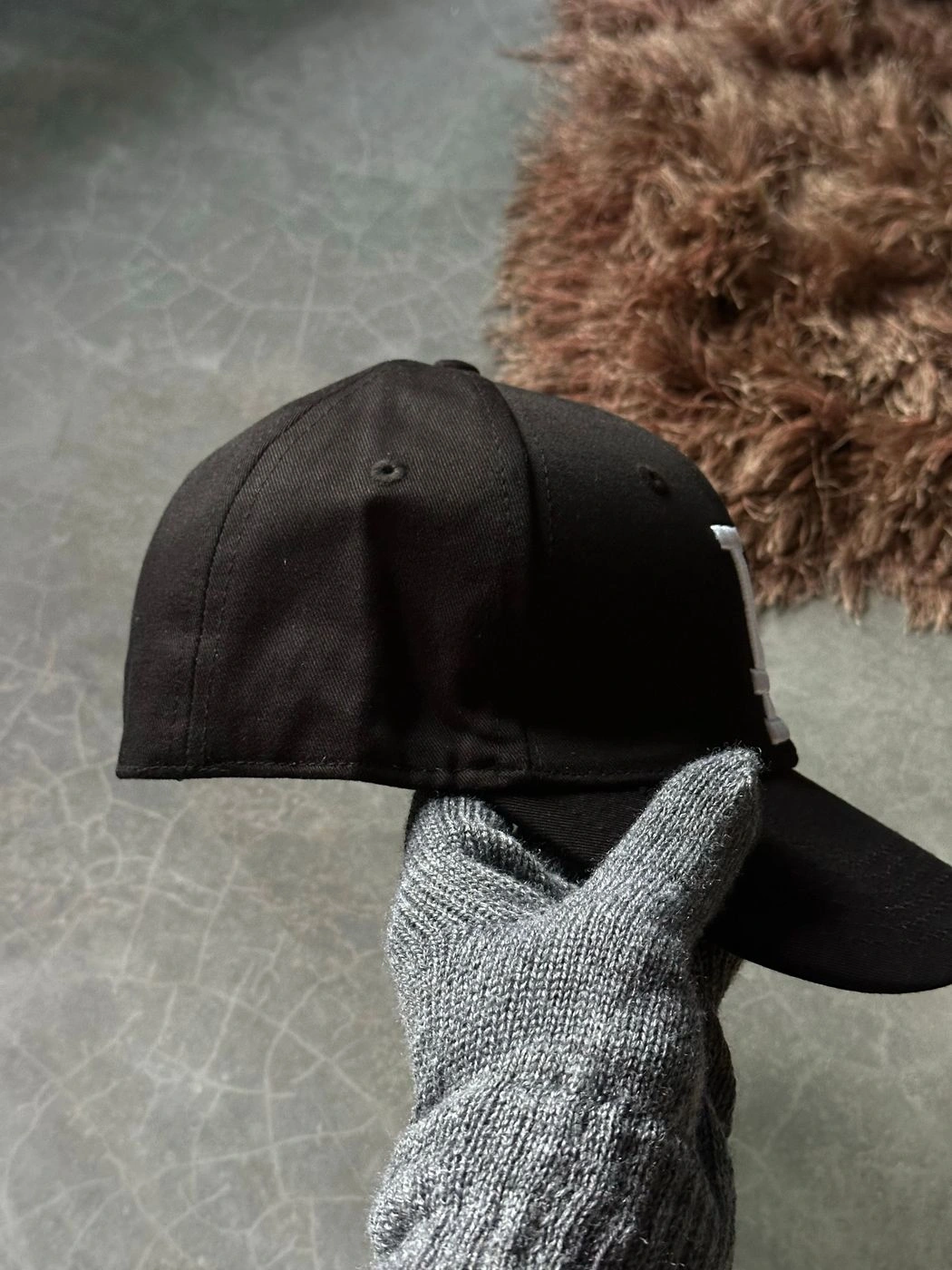LA Signature Black Fitted Cap 2