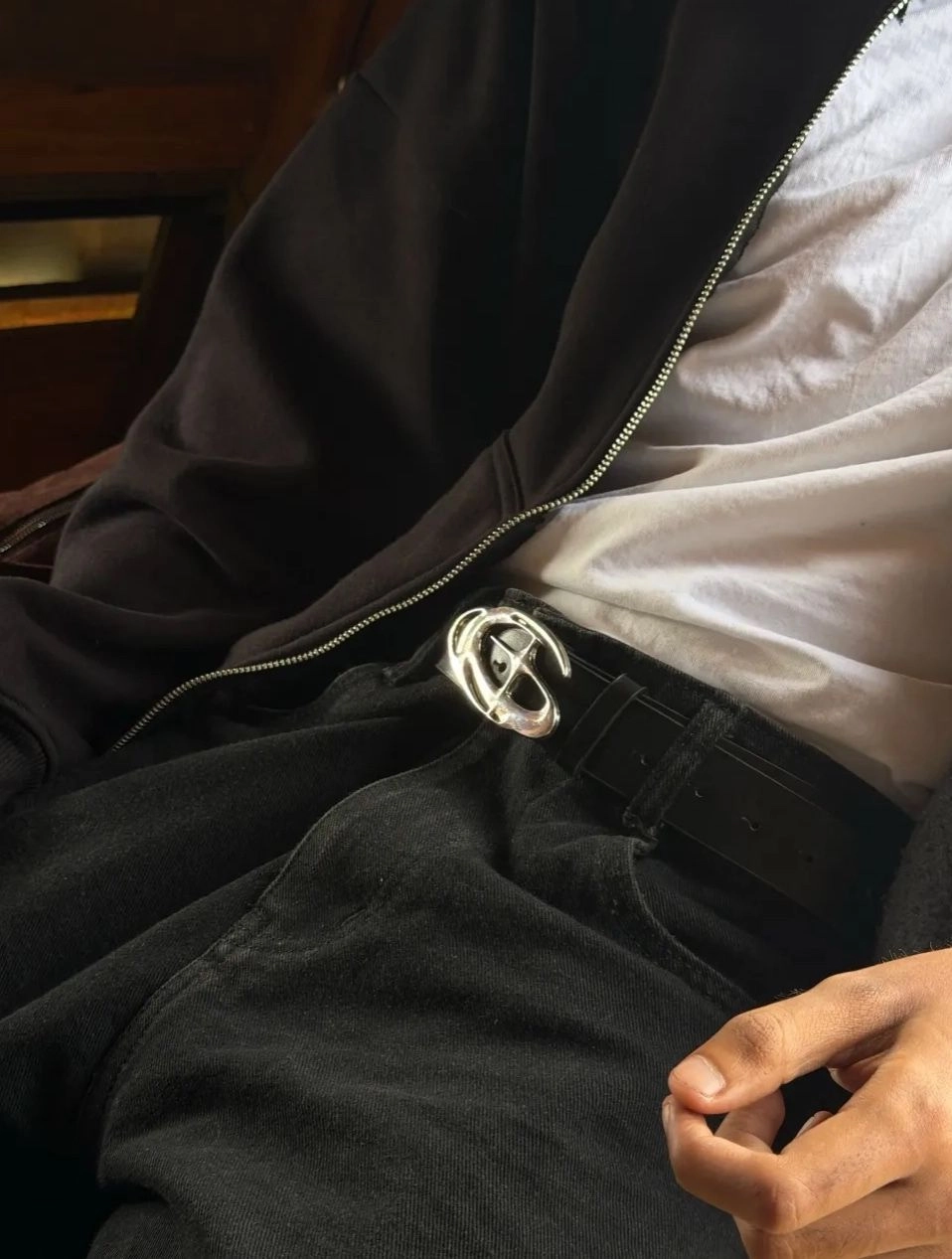 Y2K Hollow Faux Leather Belt 1