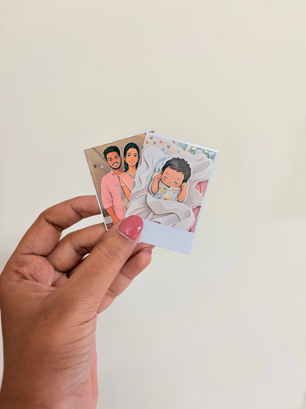Customised Polaroid stickers set of 9