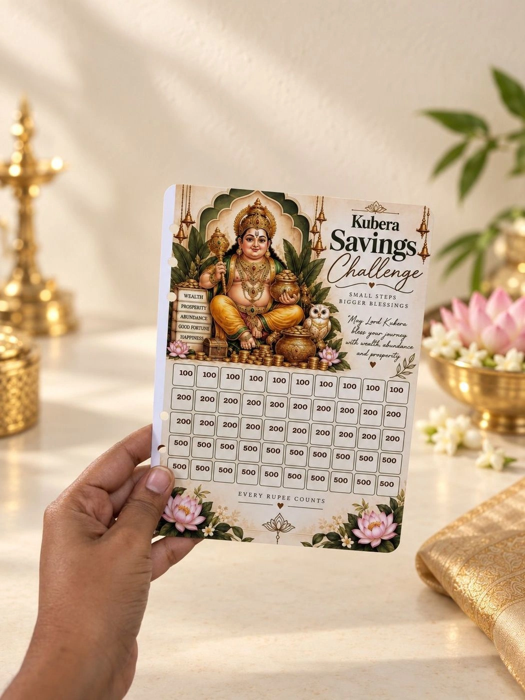 A5 saving cards(God theme) (Mention the god name while placing order) 5