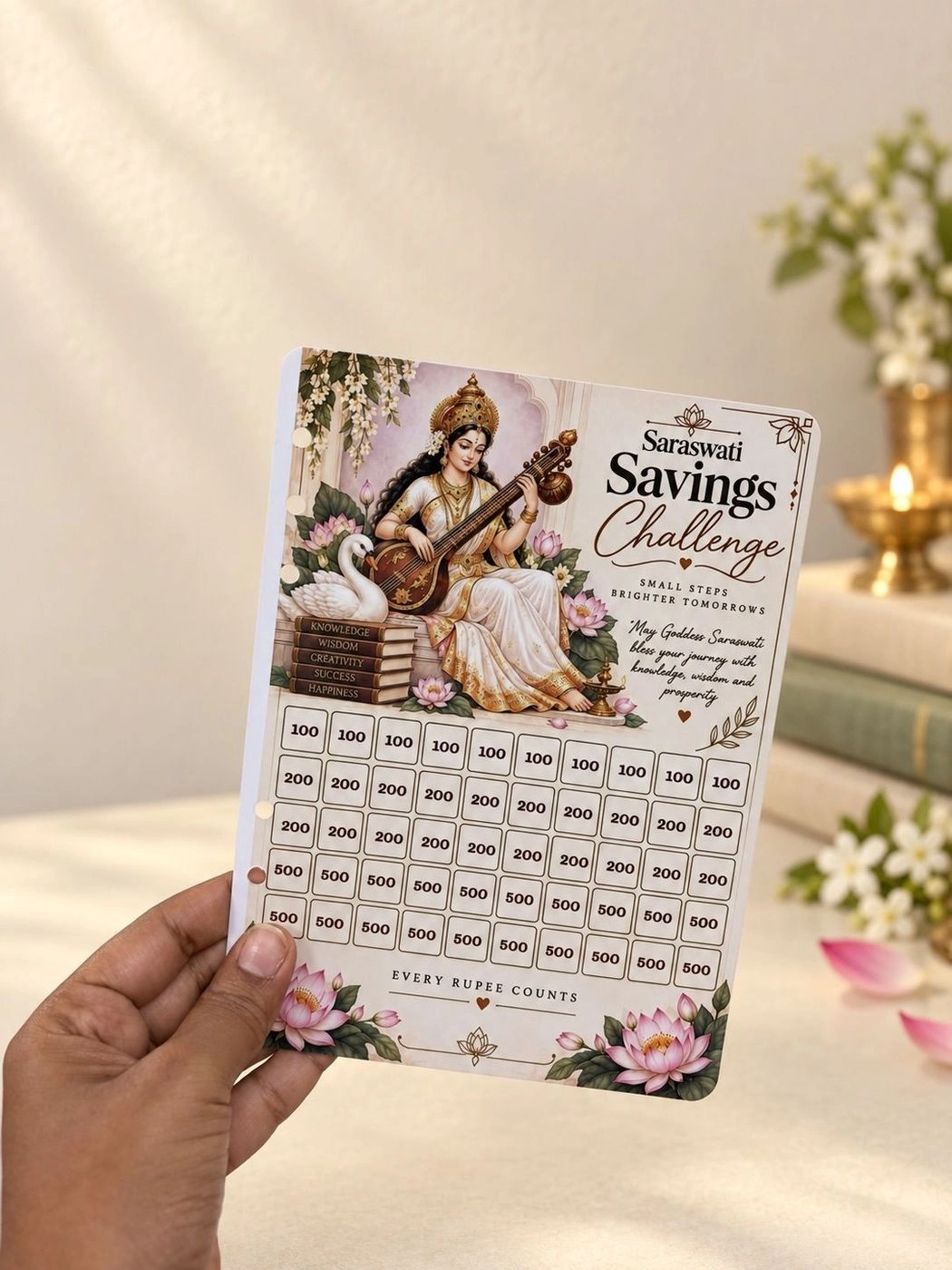 A5 saving cards(God theme) (Mention the god name while placing order) 6