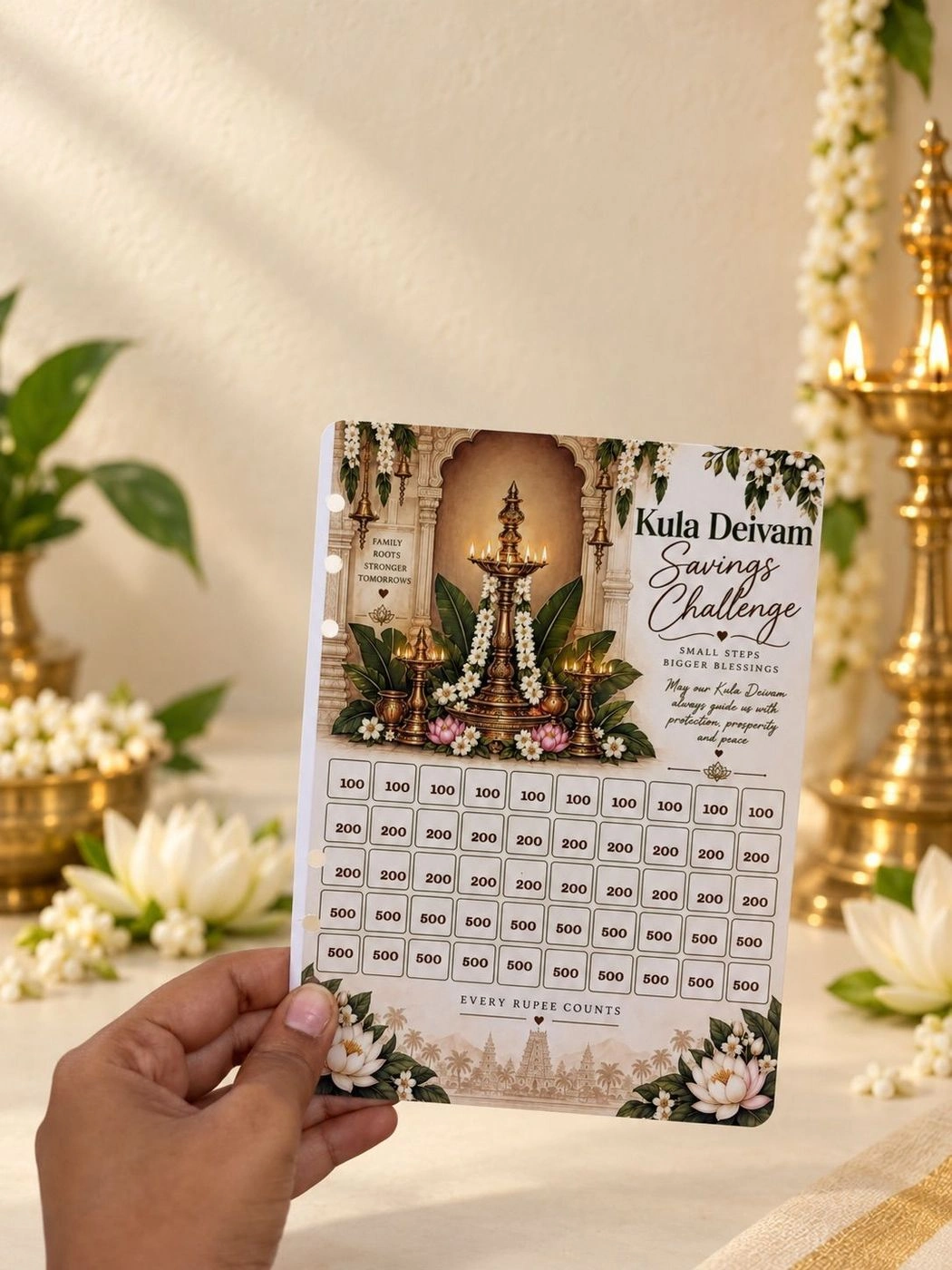 A5 saving cards(God theme) (Mention the god name while placing order) 8