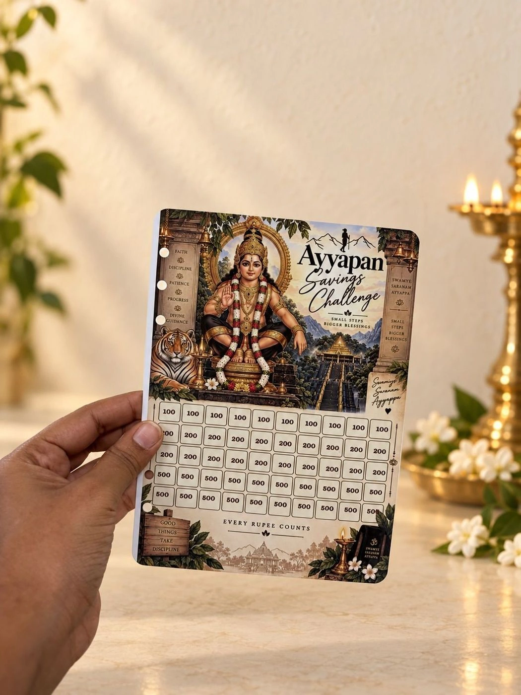 A5 saving cards(God theme) (Mention the god name while placing order) 9