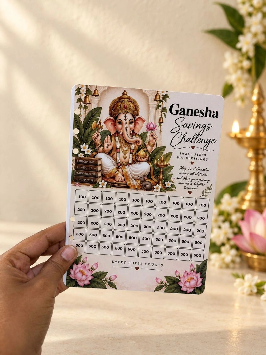 A5 saving cards(God theme) (Mention the god name while placing order) 3