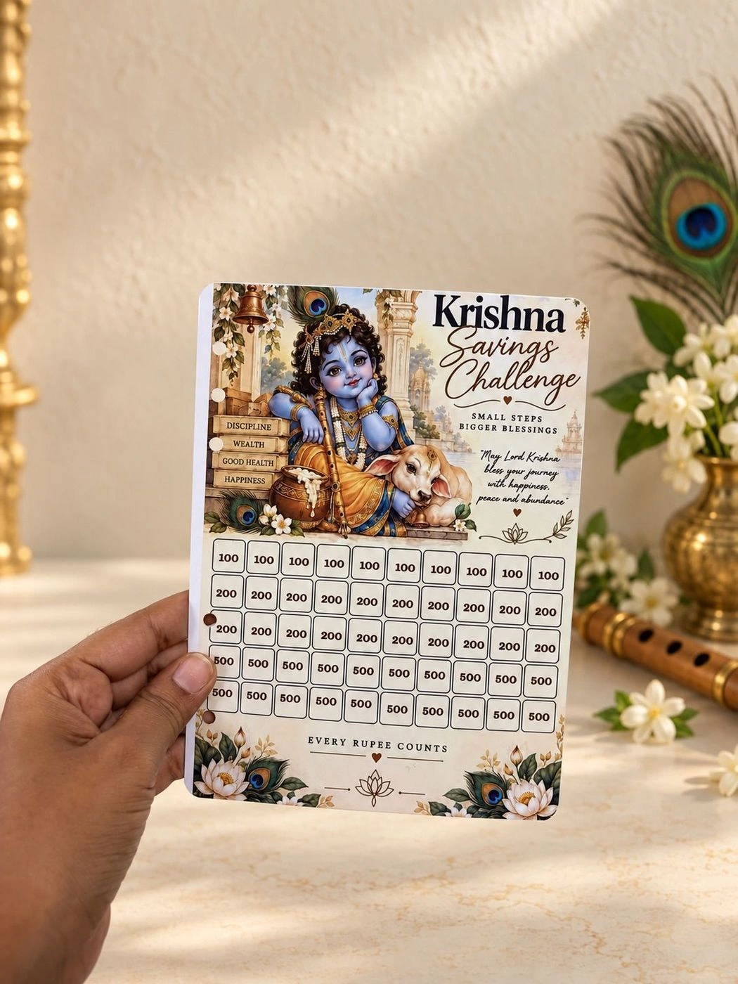 A5 saving cards(God theme) (Mention the god name while placing order) 13