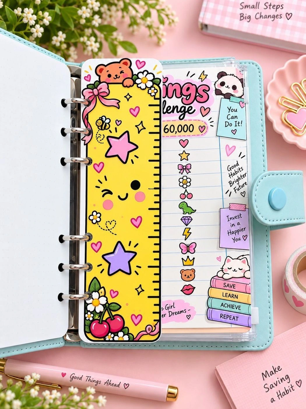 Notebook monthly savings challenge 3