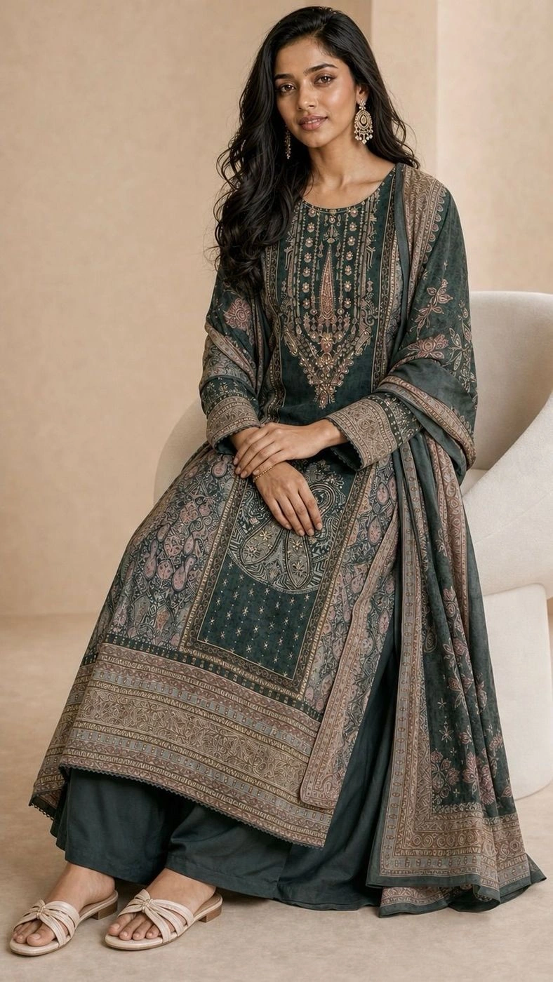 Emerald Green  Pakistani 3 ps suit 3