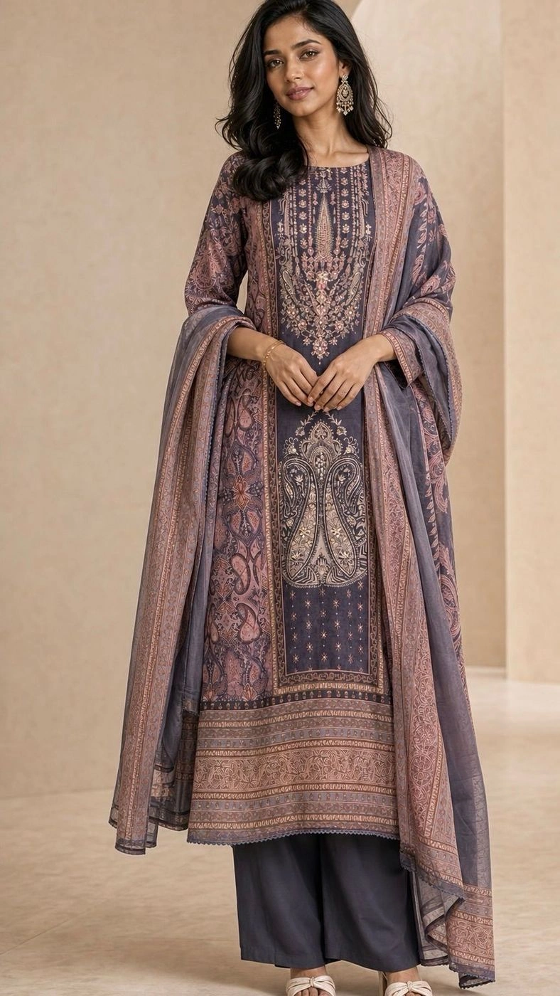 Blush Pink Pakistani 3ps suite 1
