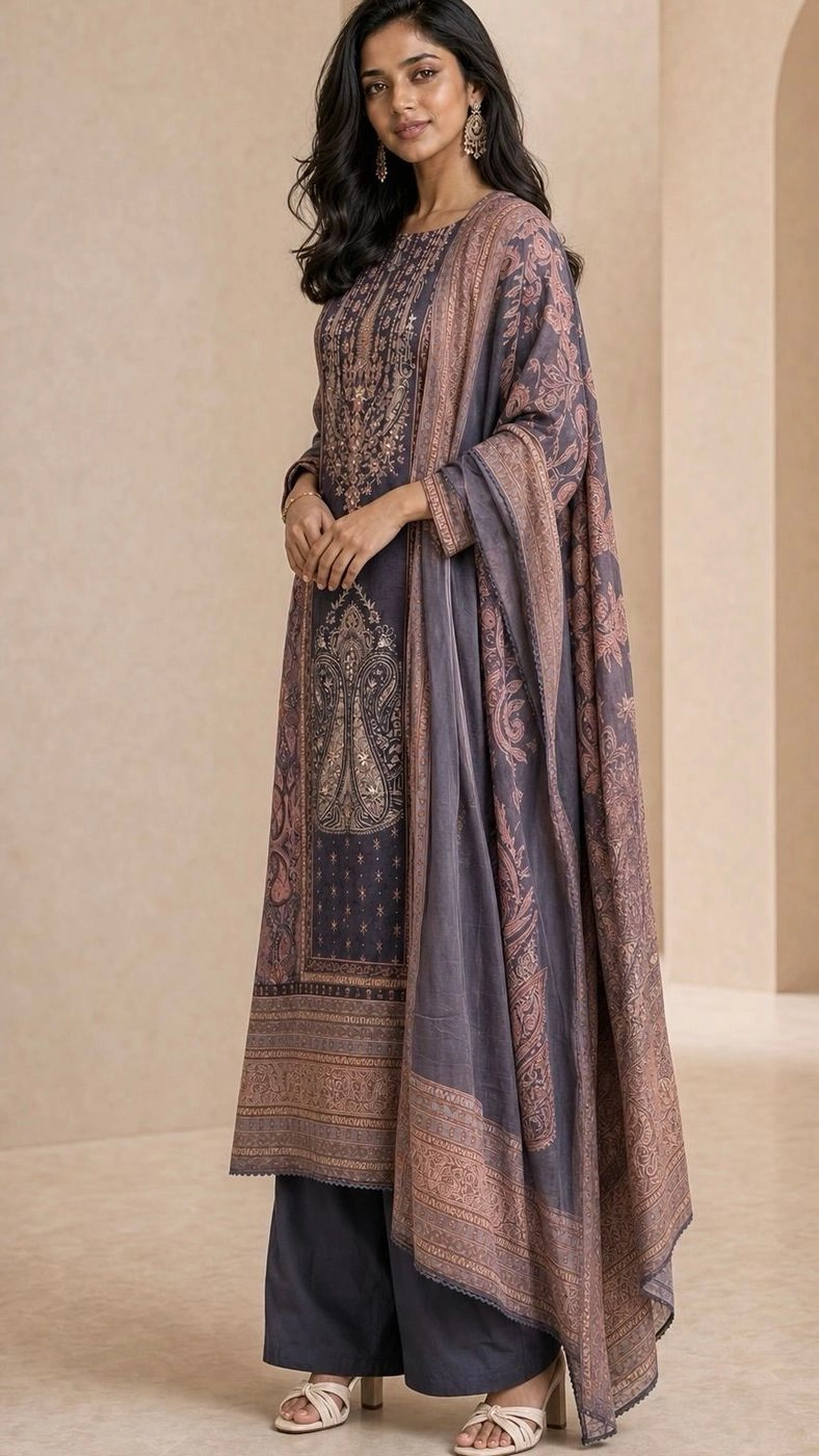 Blush Pink Pakistani 3ps suite 3