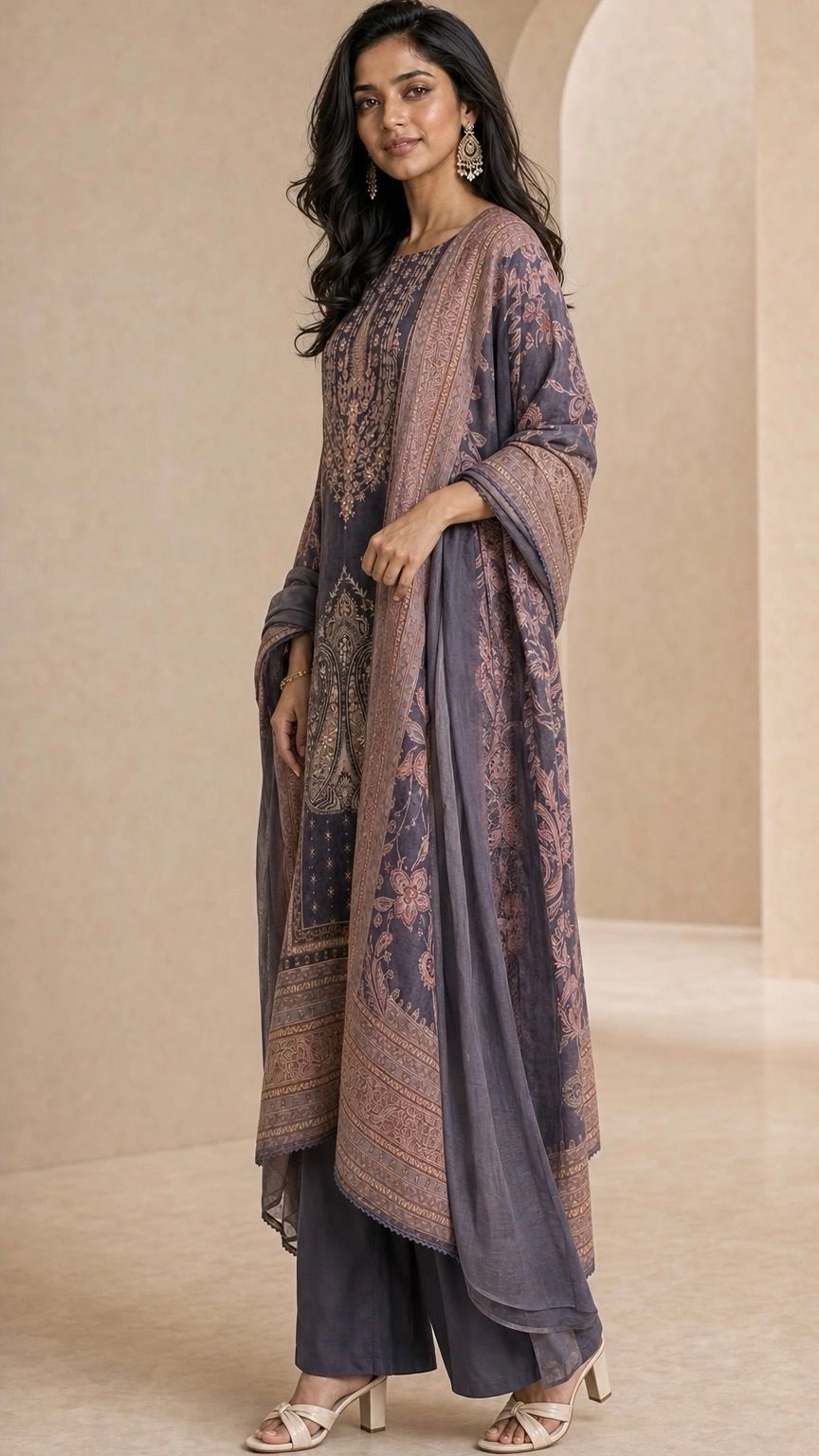 Blush Pink Pakistani 3ps suite 5