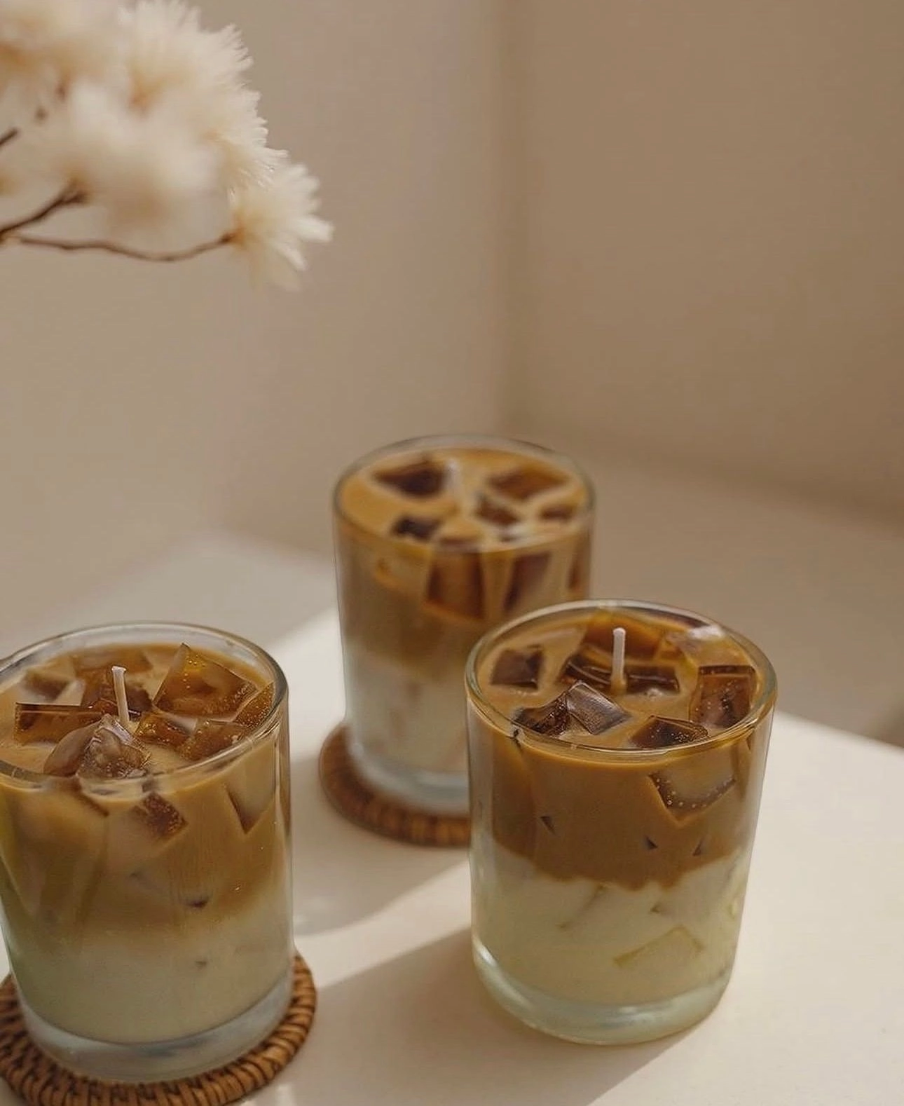 Scented Ice Coffee latte glass candles