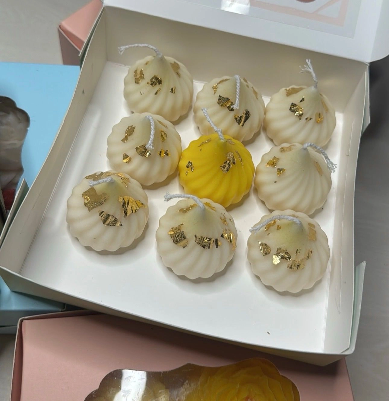 Scented Modak candle 9 piece box mix colour