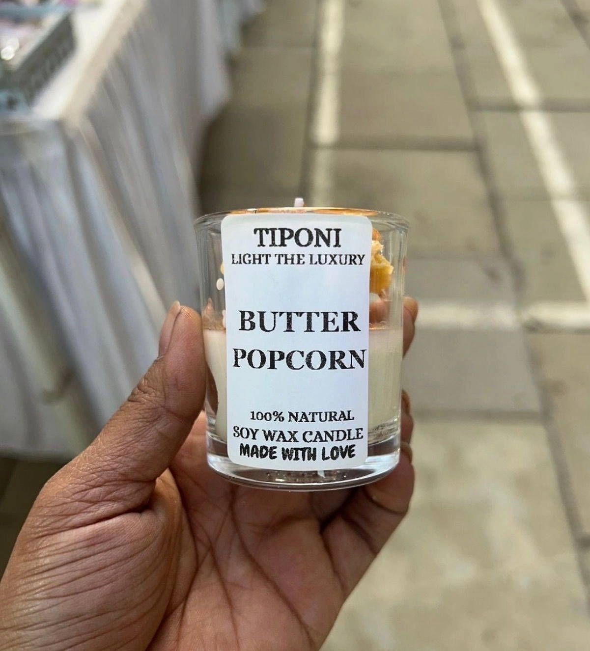 Butter popcorn scented candle 1