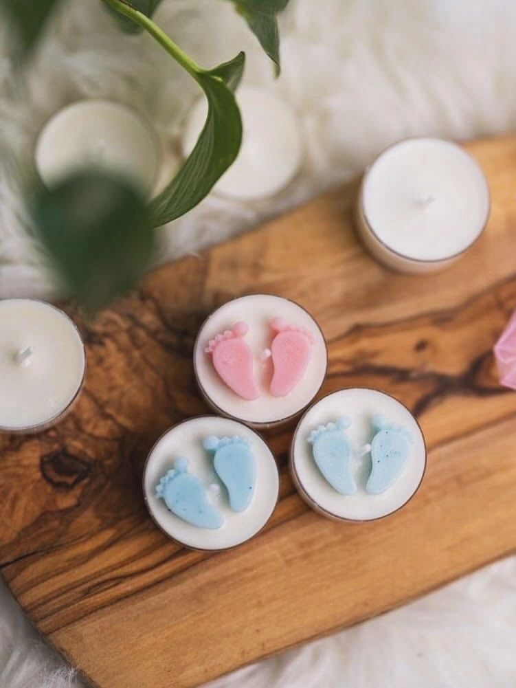 Baby feet tealight scented candle 8 pcs