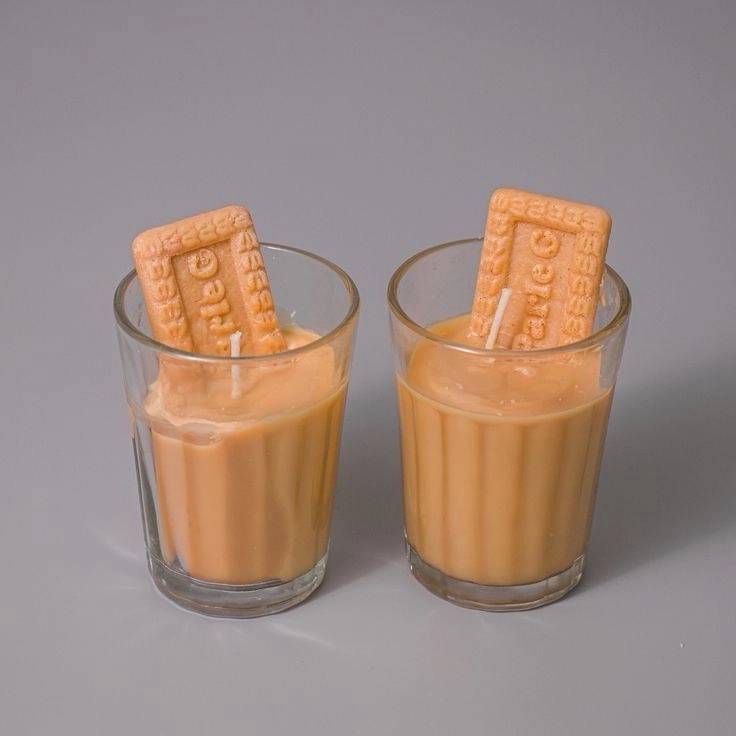 Parle G Chai scented chai biscuits Candle 1 pcs