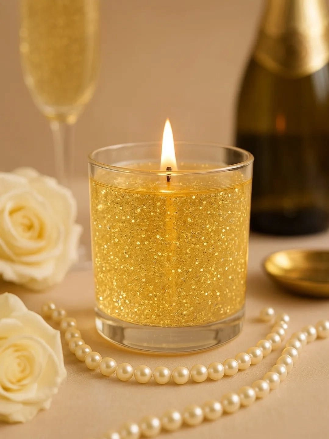 Scented Gel candle glass