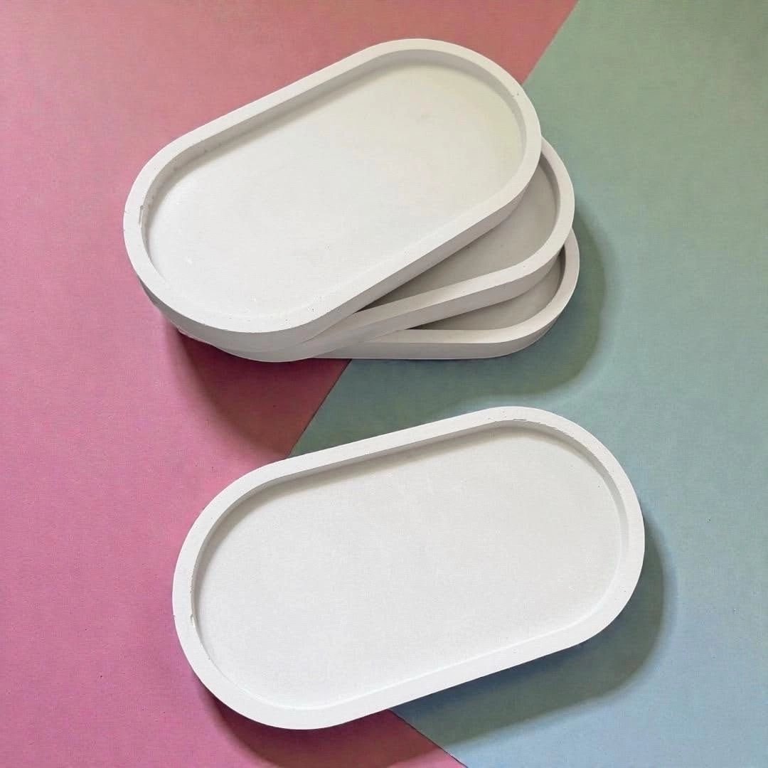 Concrete plain tray