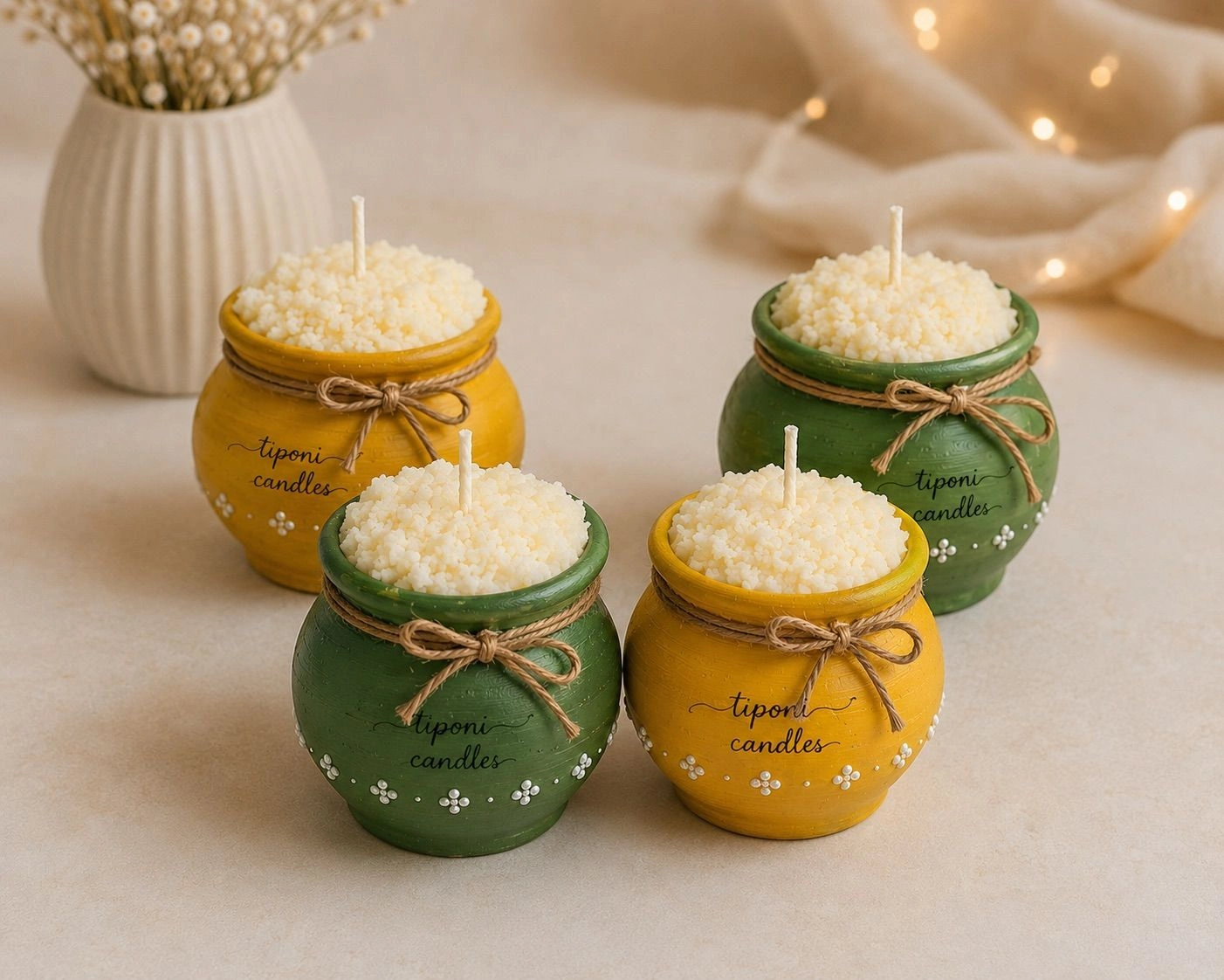 Scented matka candle 1 pcs