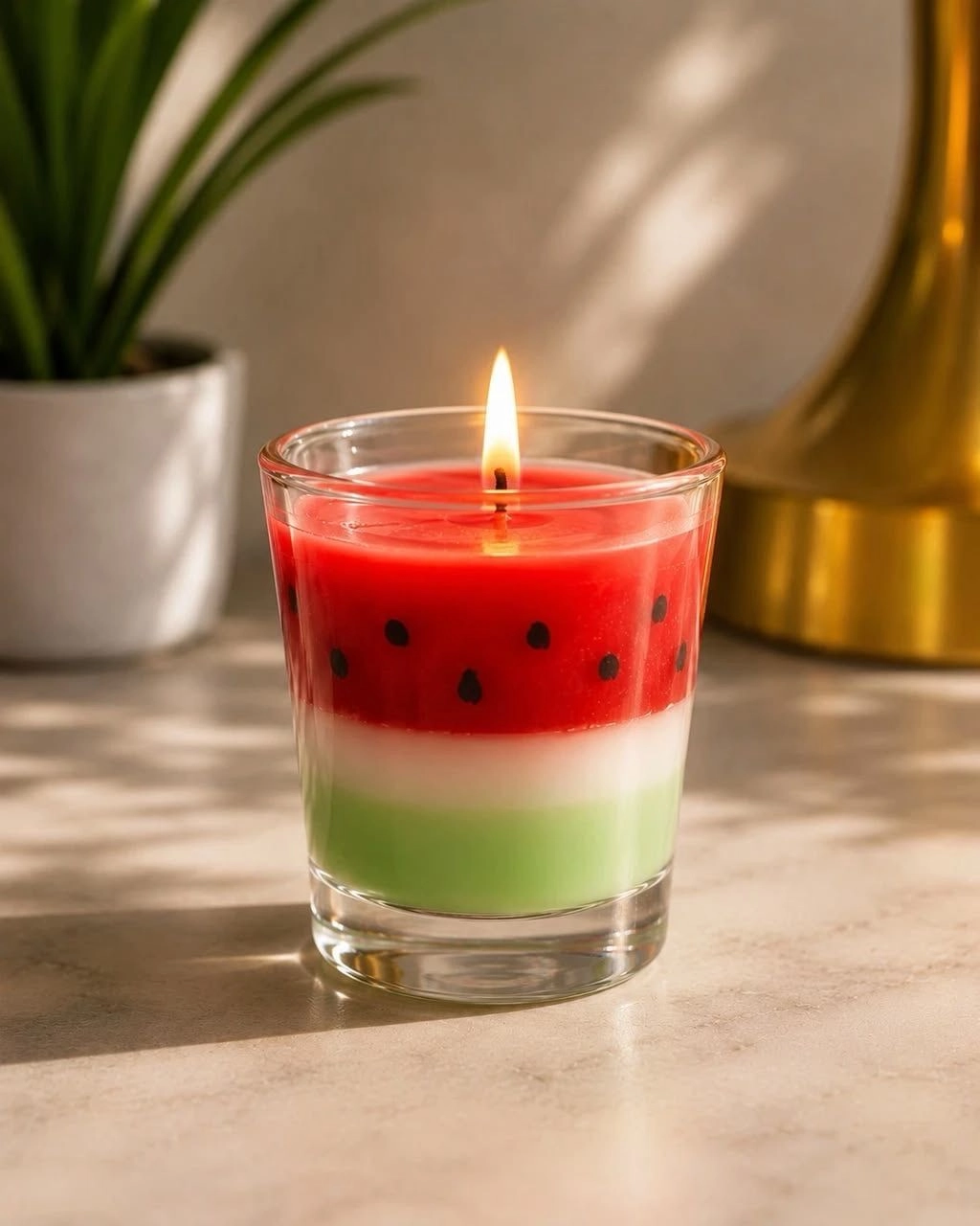 Watermelon shots candle