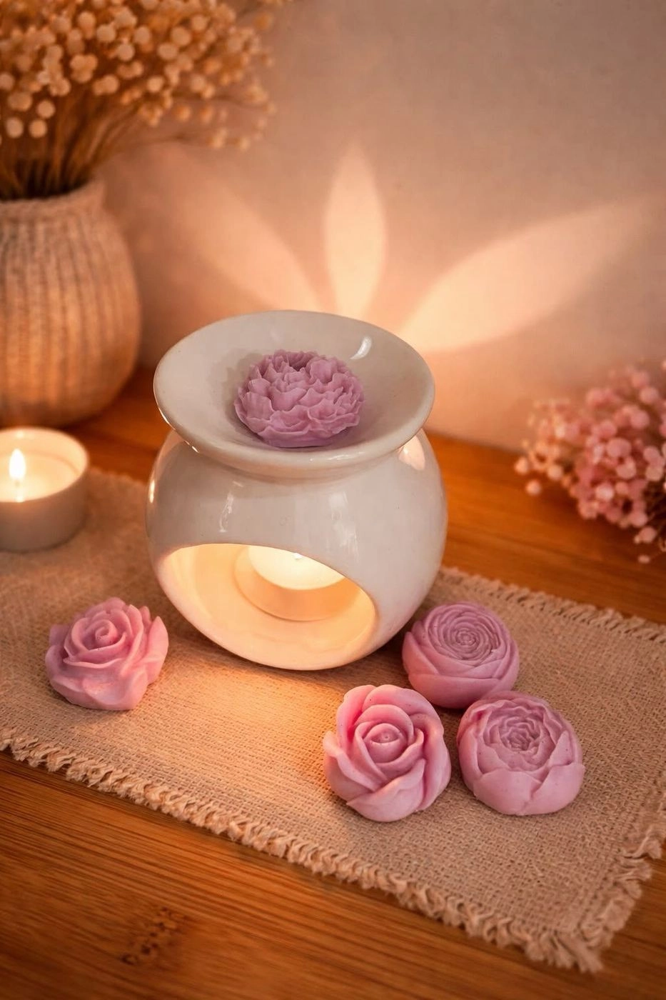 5 sets of roses melts scented sandalwood