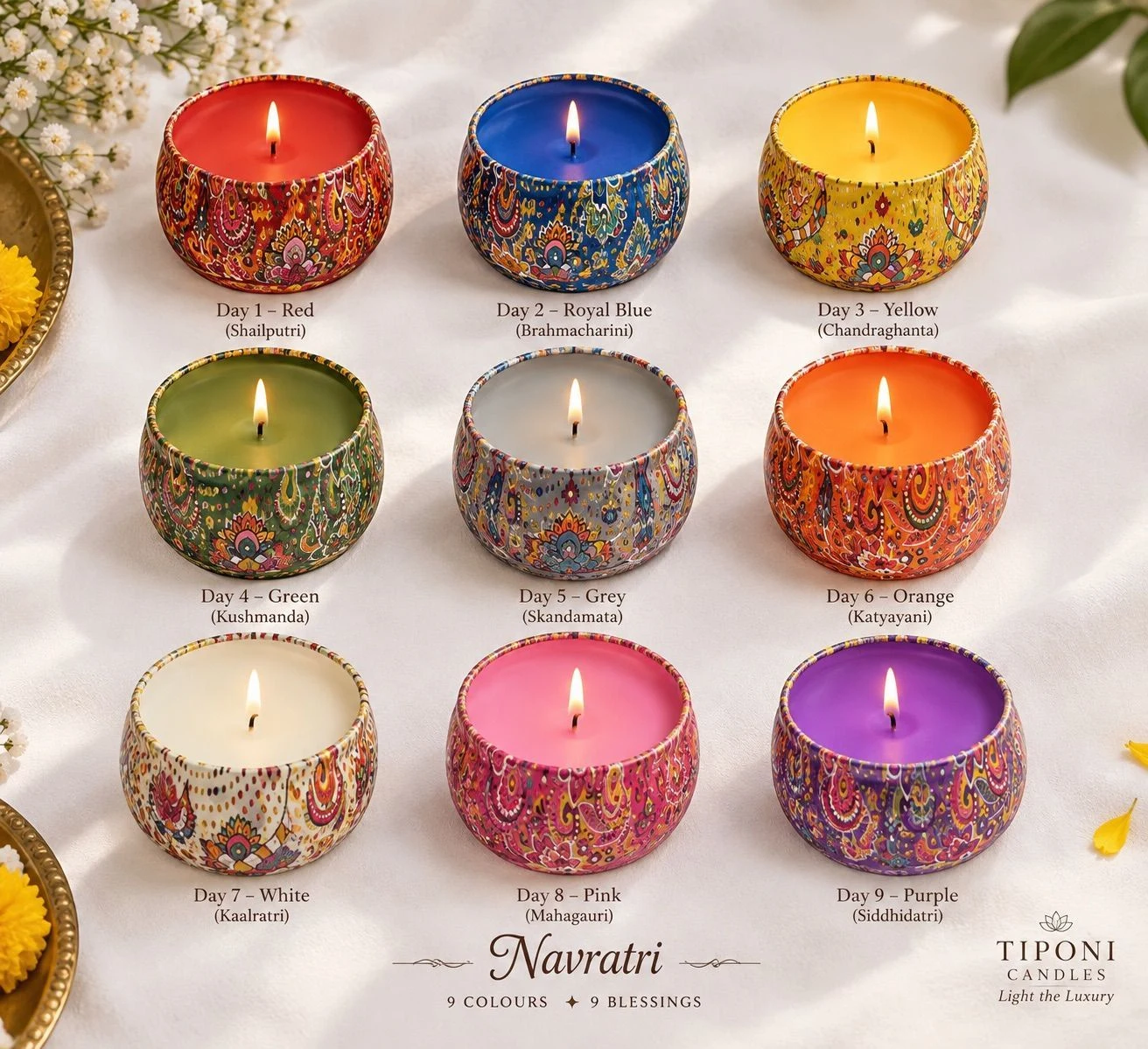 9 set Devi Scented candles