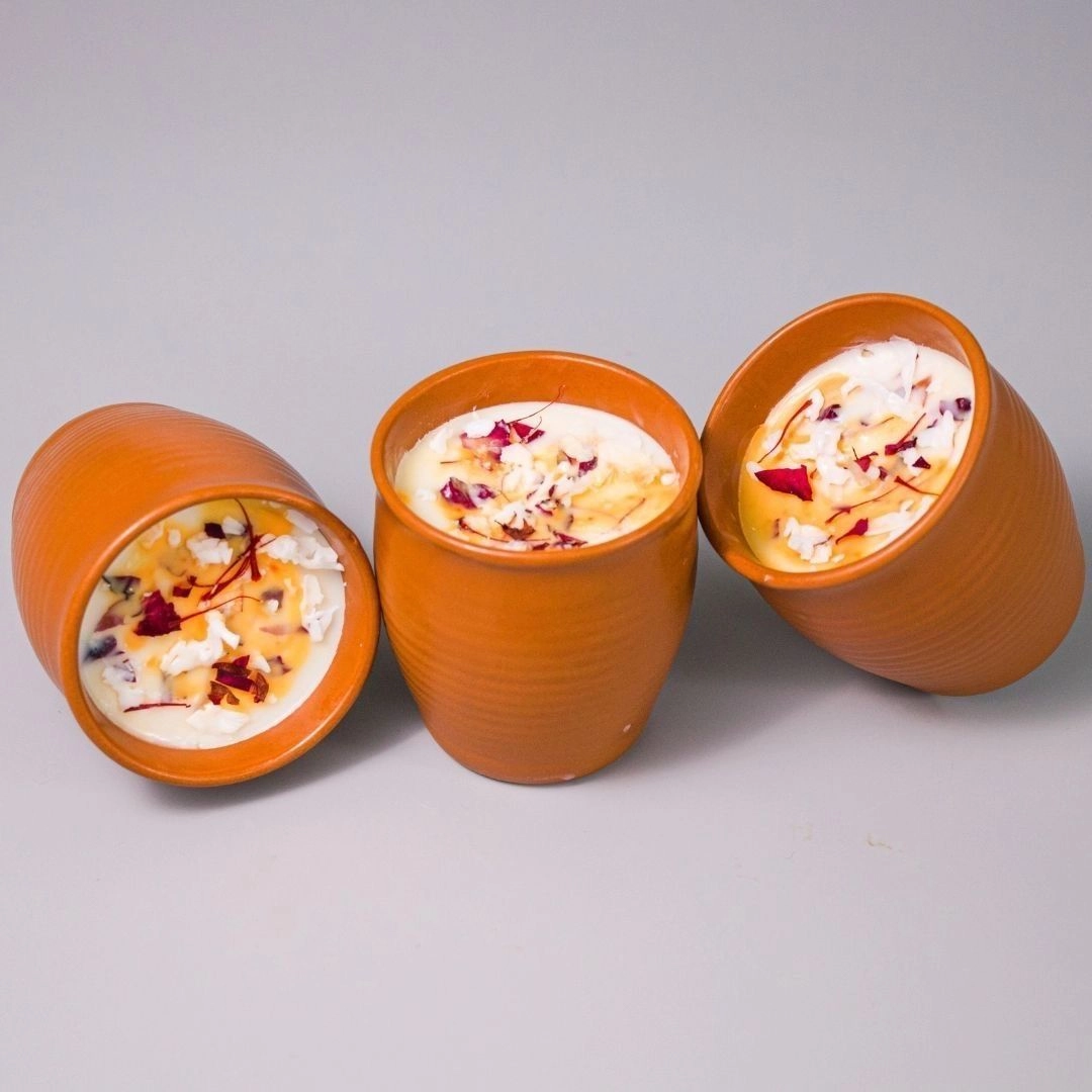 Kesar scented kulhad candle single pcs