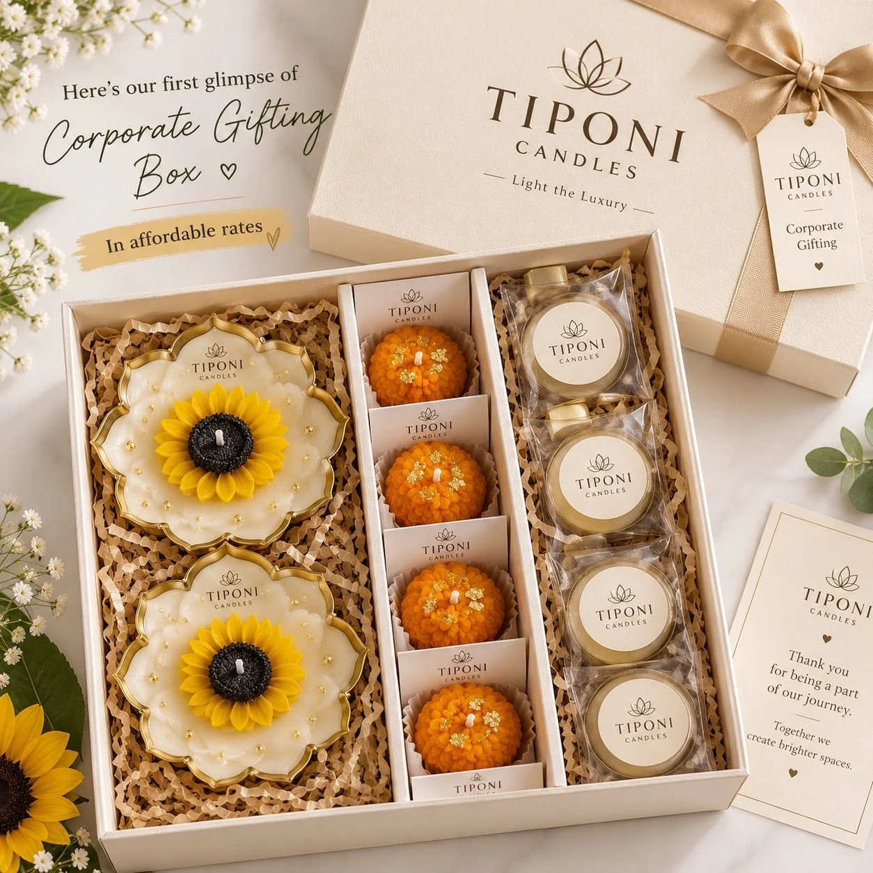 Ferrero Chocolate with scented candles Corporate gifting box